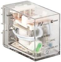 Реле промежуточное EKF Averes RPA22/4 5А 24В DC